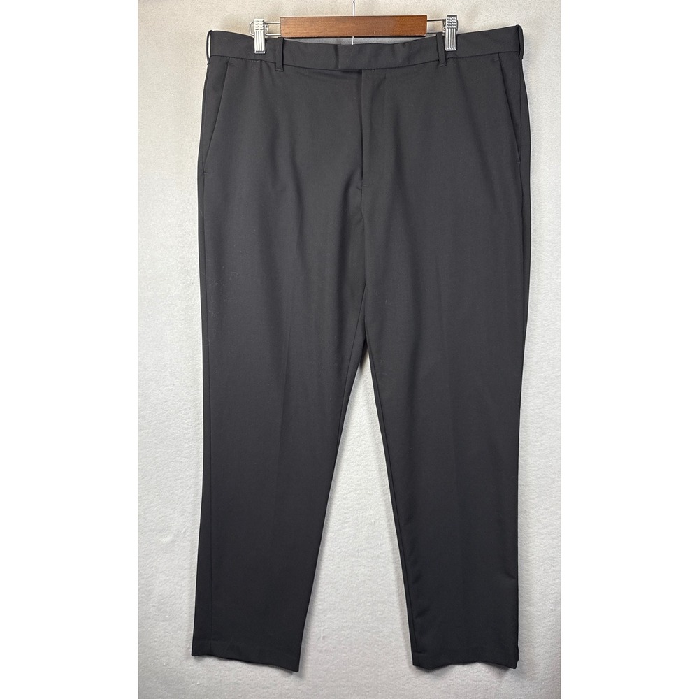 IZOD American Chino Pants Straight Fit Dress Comfort Stretch‎ Flat Black 38x32